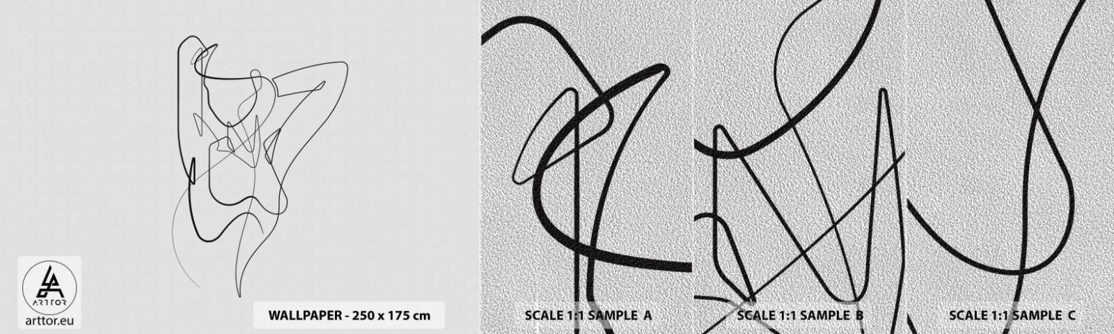 Provbit av fototapet Premium Sand - Hurdan du är... - Abstraktion, Kvinnans kropp, Grafik - 100x30 cm