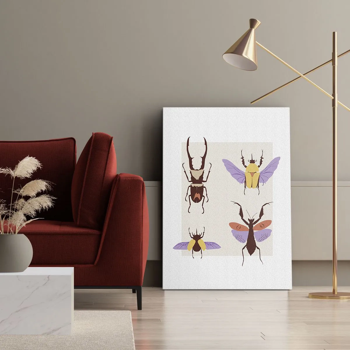 Canvastavla - Bild på duk - Insektsvärlden - 50x70 cm