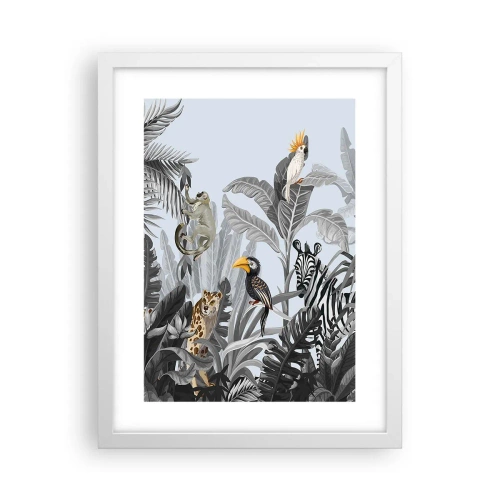 Affisch i vit ram - Afrikansk saga - 30x40 cm