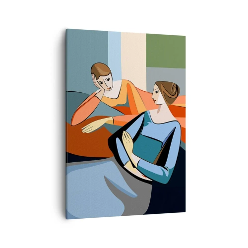 Canvastavla - Bild på duk - Ett ögonblick av förtrolighet - 50x70 cm