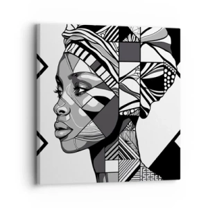 Canvastavla - Bild på duk - Etniskt porträtt - 30x30 cm