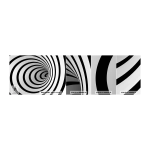 Provbit av självhäftande fototapet Deluxe Sticker - Kan du inte motstå? - Abstraktion, 3D, Virvel - 100x30 cm