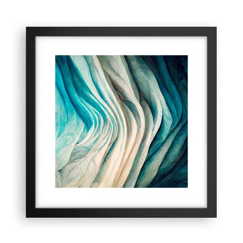 Affisch i svart ram - Blå omättlighet - 30x30 cm