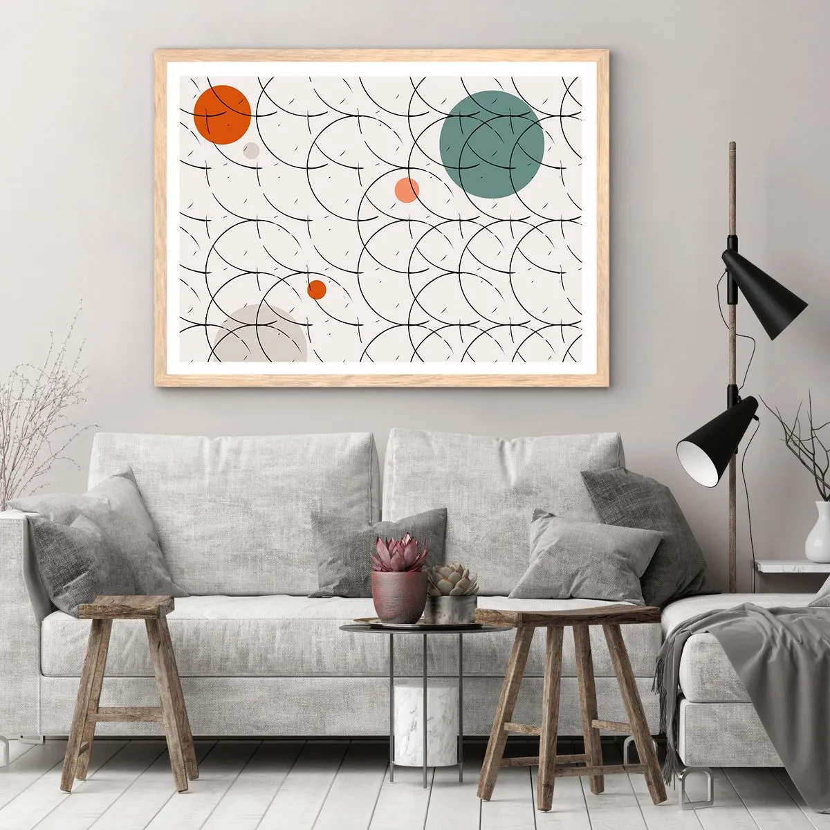 Affisch i ram av ljusek - I popkonstens anda - 100x70 cm