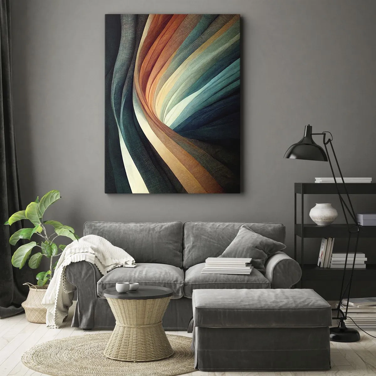 Canvastavla - Bild på duk - Vävd av färger - 50x70 cm