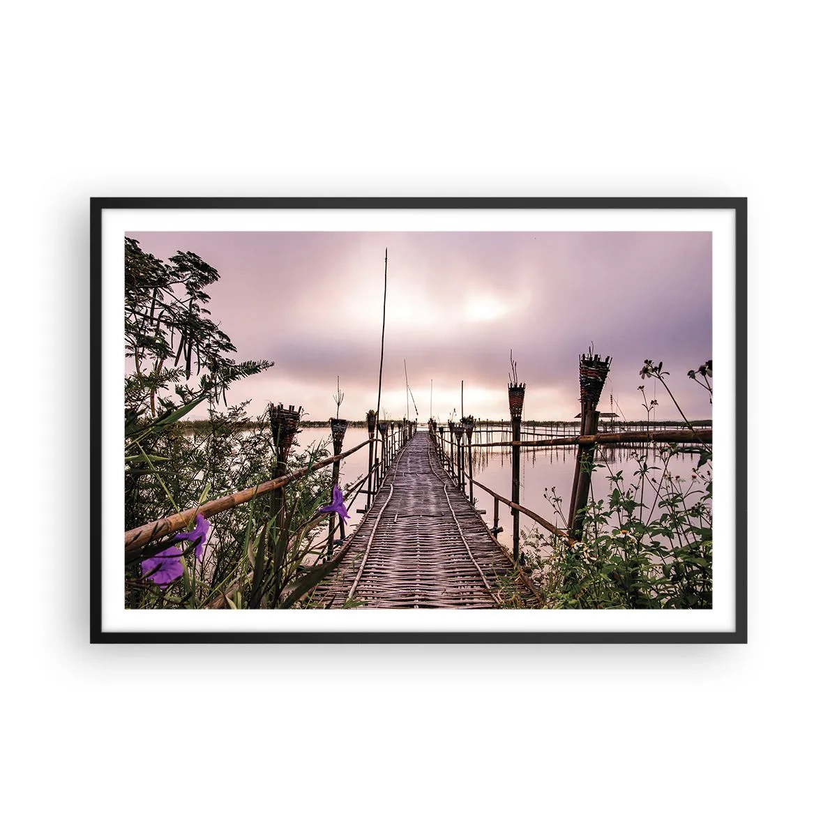 Affisch i svart ram - Asiens lugn och tystnad - 91x61 cm