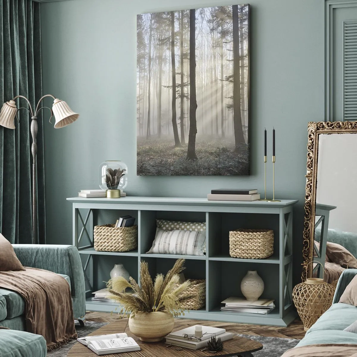 Canvastavla - Bild på duk - Dimman är också vaken - 80x120 cm