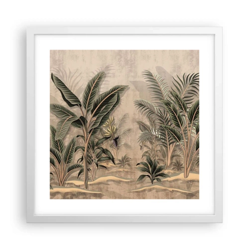 Affisch i vit ram - Bild i kolonial stil - 40x40 cm