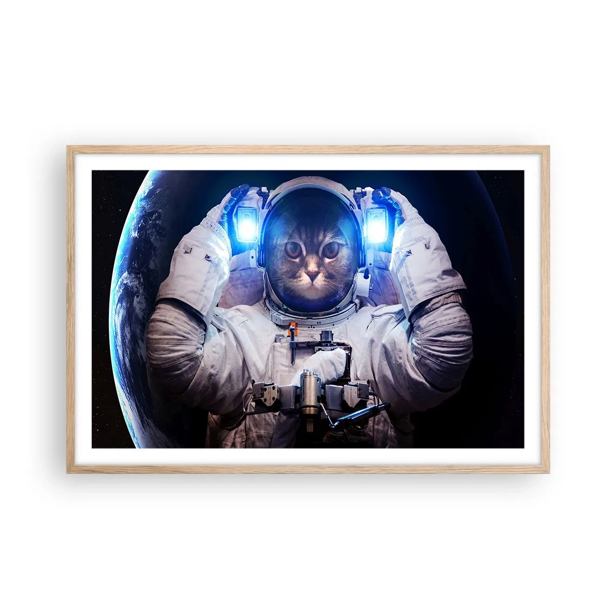 Affisch i ram av ljusek - Houston, ni har problem - 91x61 cm