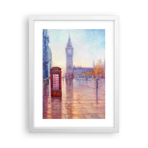 Affisch i vit ram - Höstdag i London - 30x40 cm