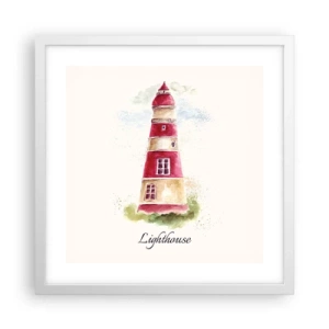 Affisch i vit ram - Det är alltid något väder - 40x40 cm