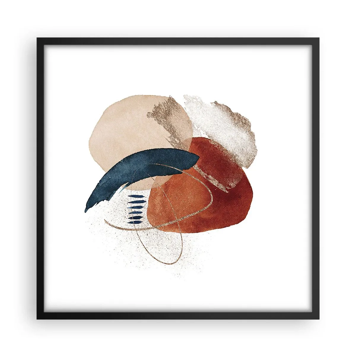 Affisch i svart ram - Oval komposition - 50x50 cm