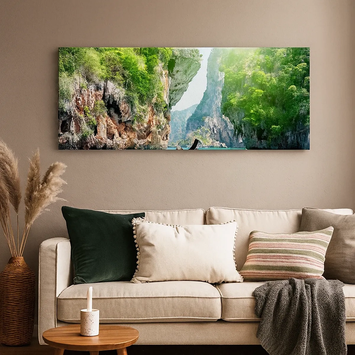 Canvastavla - Bild på duk - Inbjudan till exotisk resa - 30x30 cm