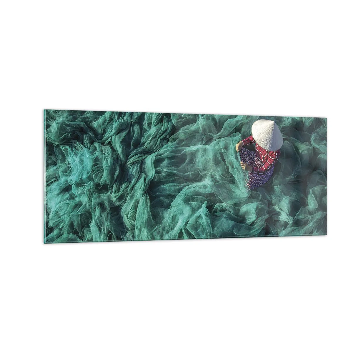 Glastavla - Bild på glas - I nätens hav - 100x40 cm
