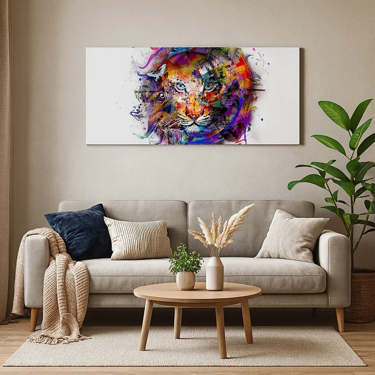 Canvastavla - Bild på duk - Lurar bakom regnbågen - 30x30 cm