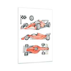 Glastavla - Bild på glas - Att komma ikapp en dröm - 80x120 cm