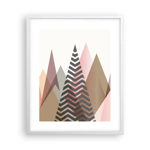 Affisch i vit ram - Utsikt över pyramider - 40x50 cm