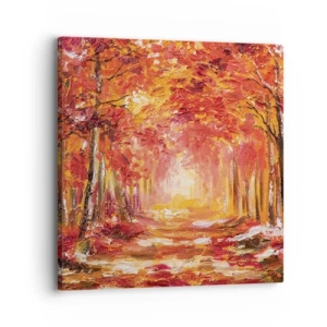 Canvastavla - Bild på duk - Kopparskog - 30x30 cm