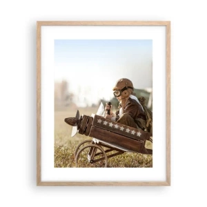 Affisch i ram av ljusek - Stort mot drömmarna - 40x50 cm