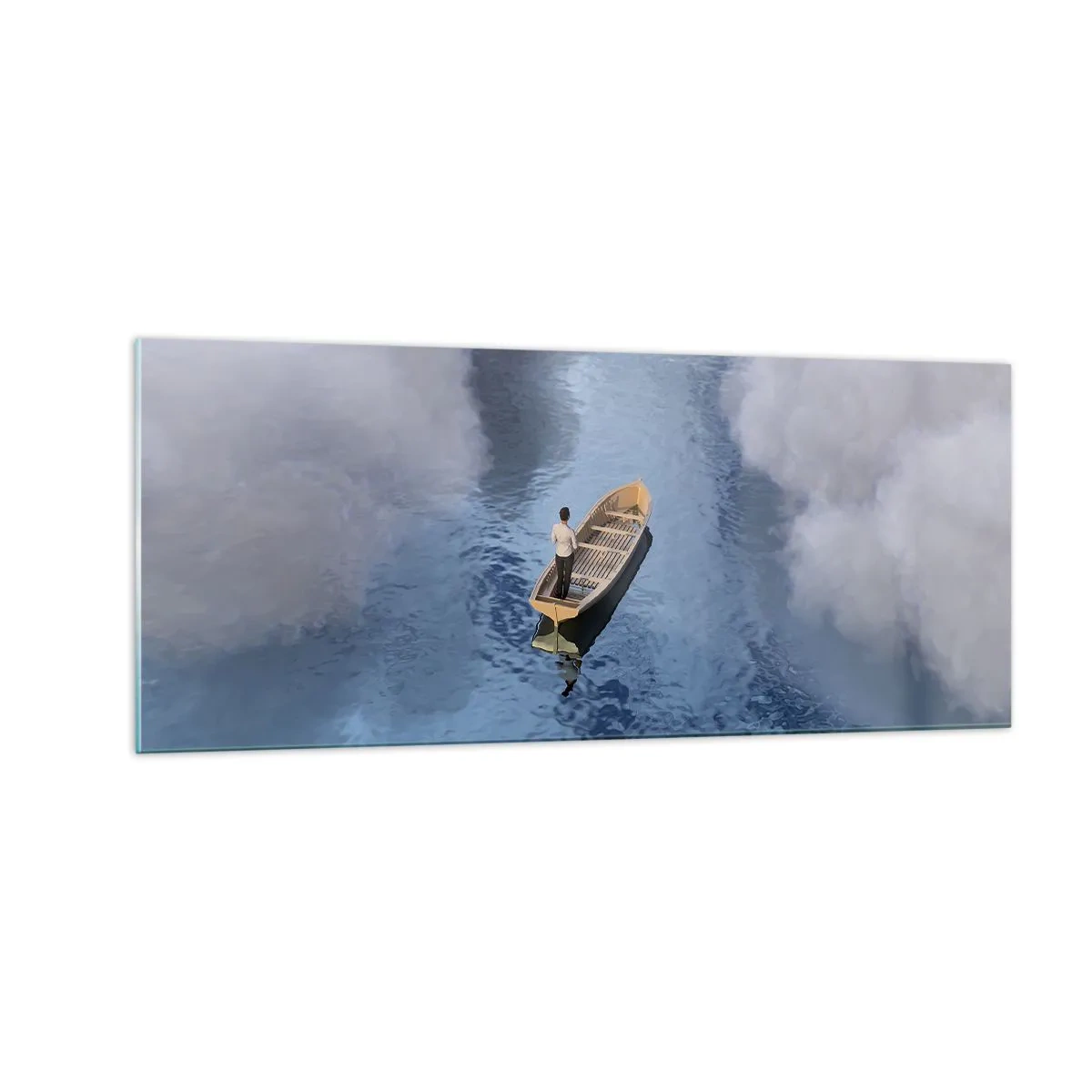 Glastavla - Bild på glas - Livet - resan - det okända - 100x40 cm