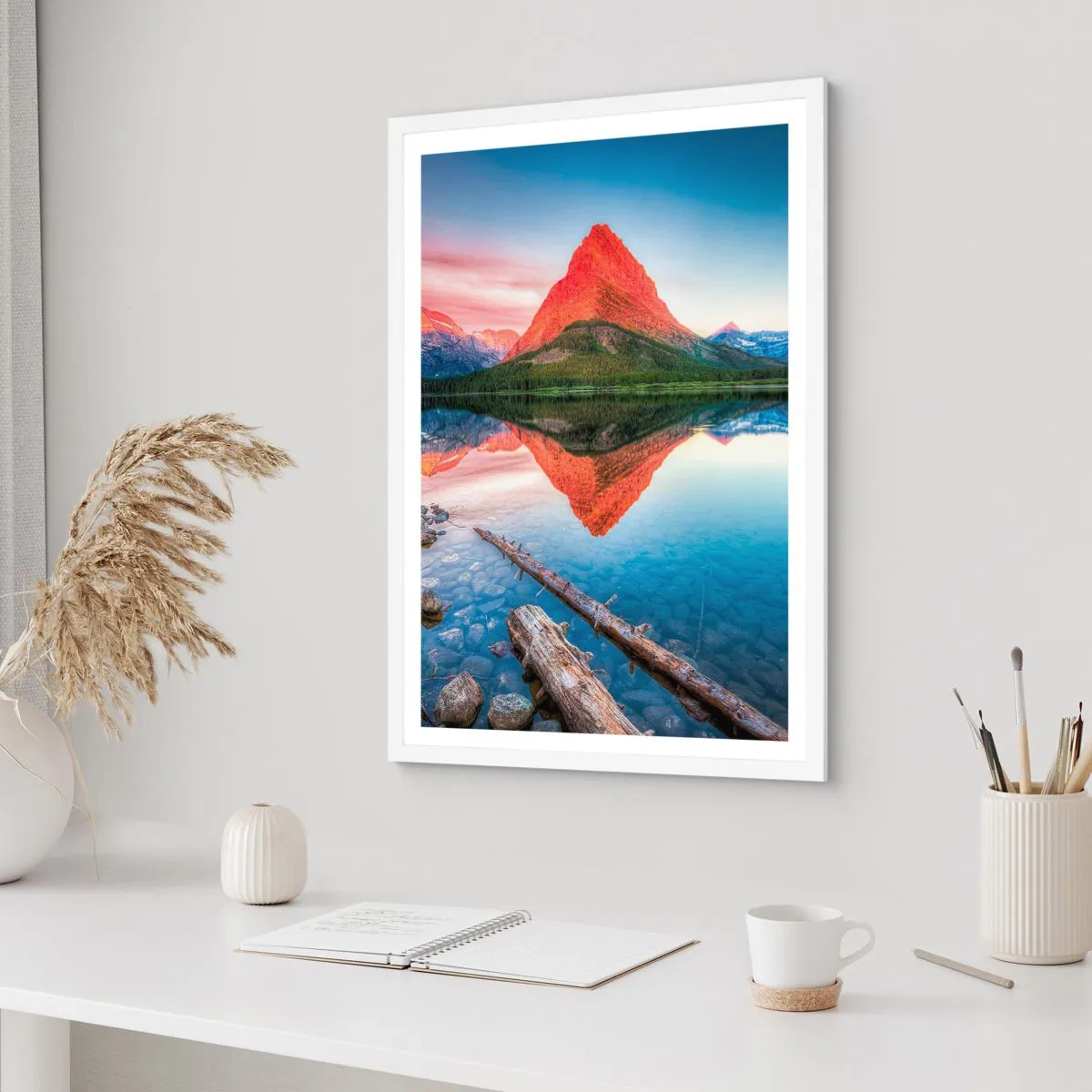 Affisch i vit ram - Glöd och kyla - 50x70 cm