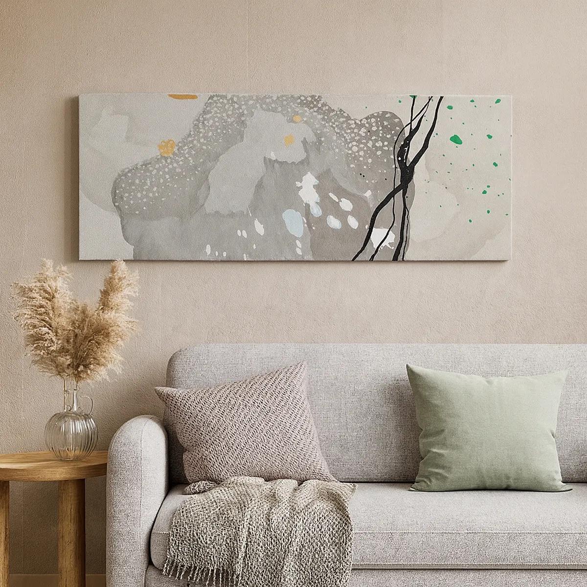 Canvastavla - Bild på duk - Organisk komposition - 30x30 cm