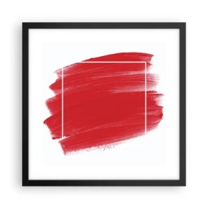 Affisch i svart ram - Utanför ramen - 40x40 cm