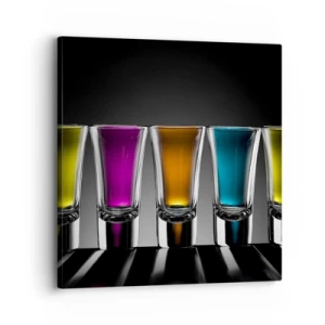 Canvastavla - Bild på duk - Glädjen färger - 30x30 cm