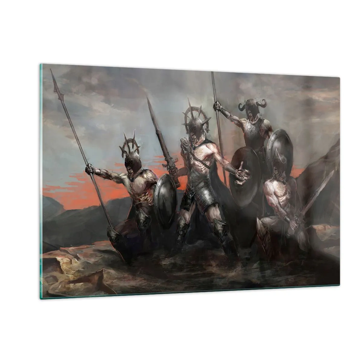 Glastavla - Bild på glas - Med eller på skölden - 120x80 cm