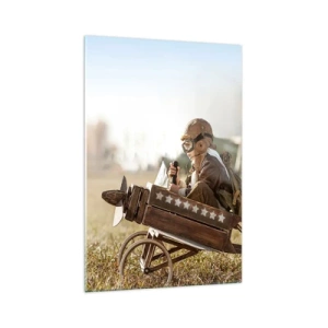 Glastavla - Bild på glas - Stort mot drömmarna - 70x100 cm