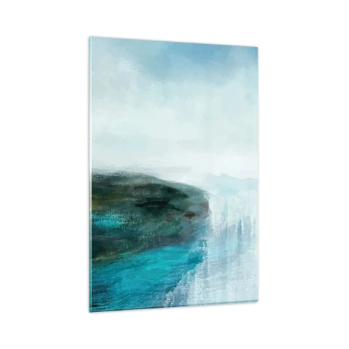 Glastavla - Bild på glas - Marin abstraktion - 80x120 cm