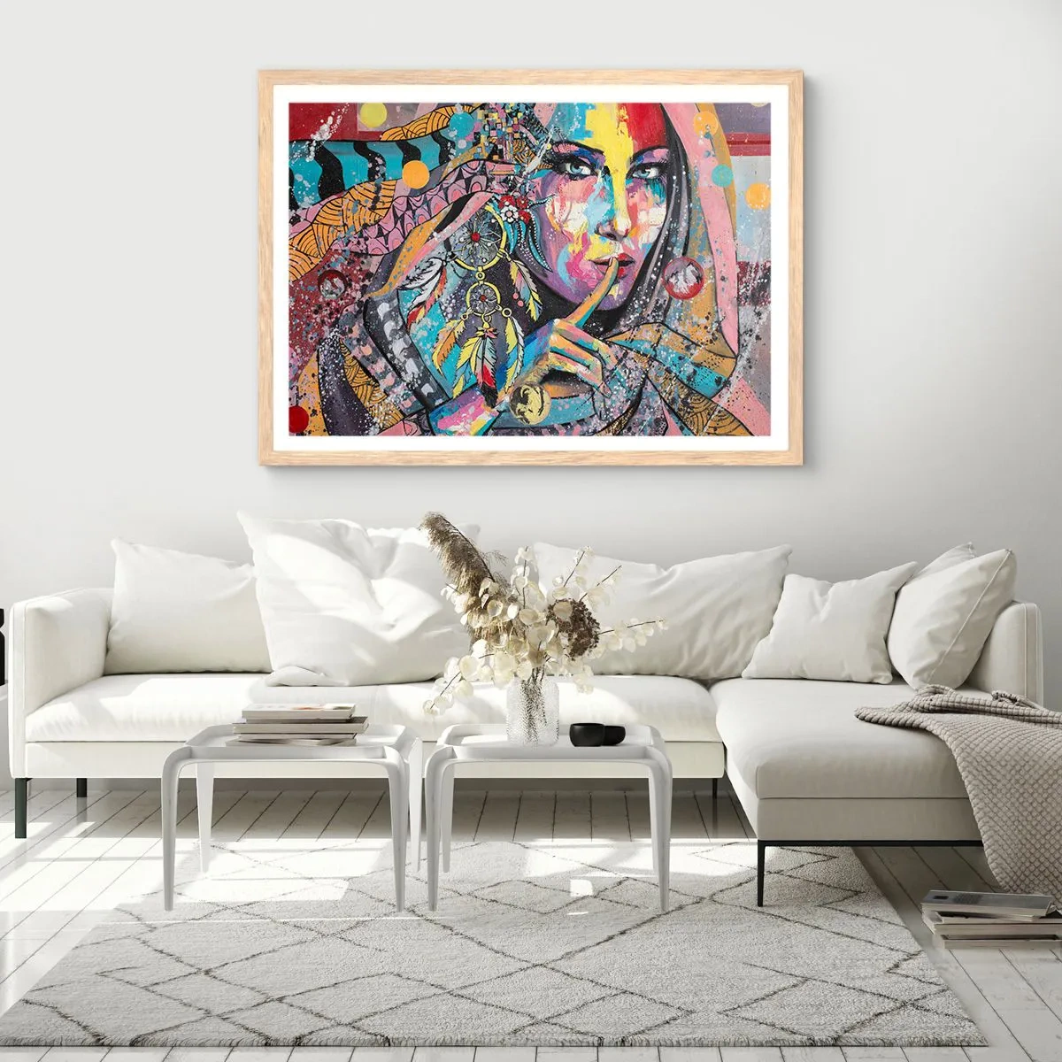 Affisch i ram av ljusek - Var tyst tills du förstår - 100x70 cm