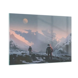 Glastavla - Bild på glas - Under en okänd stjärna - 100x70 cm