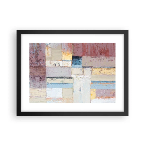 Affisch i svart ram - Geometrins lugn - 40x30 cm