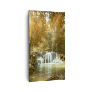Canvastavla - Bild på duk - Parkkaskad - 45x80 cm