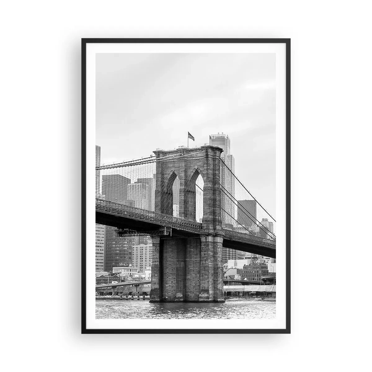 Affisch i svart ram - New York stämning - 70x100 cm