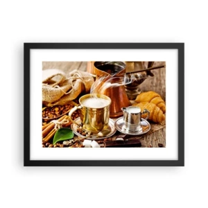 Affisch i svart ram - Ha en trevlig dag! - 40x30 cm