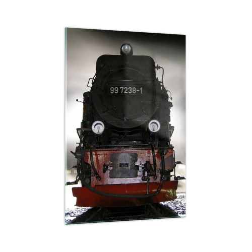 Glastavla - Bild på glas - Står och stjäler, andas och blåser - 70x100 cm