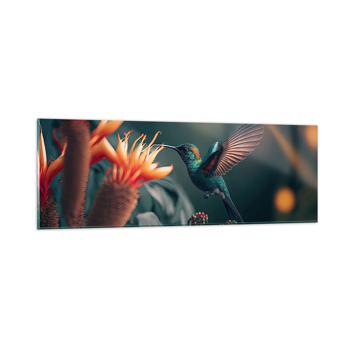 Glastavla - Bild på glas - Ett verkligt färgglatt liv - 90x30 cm
