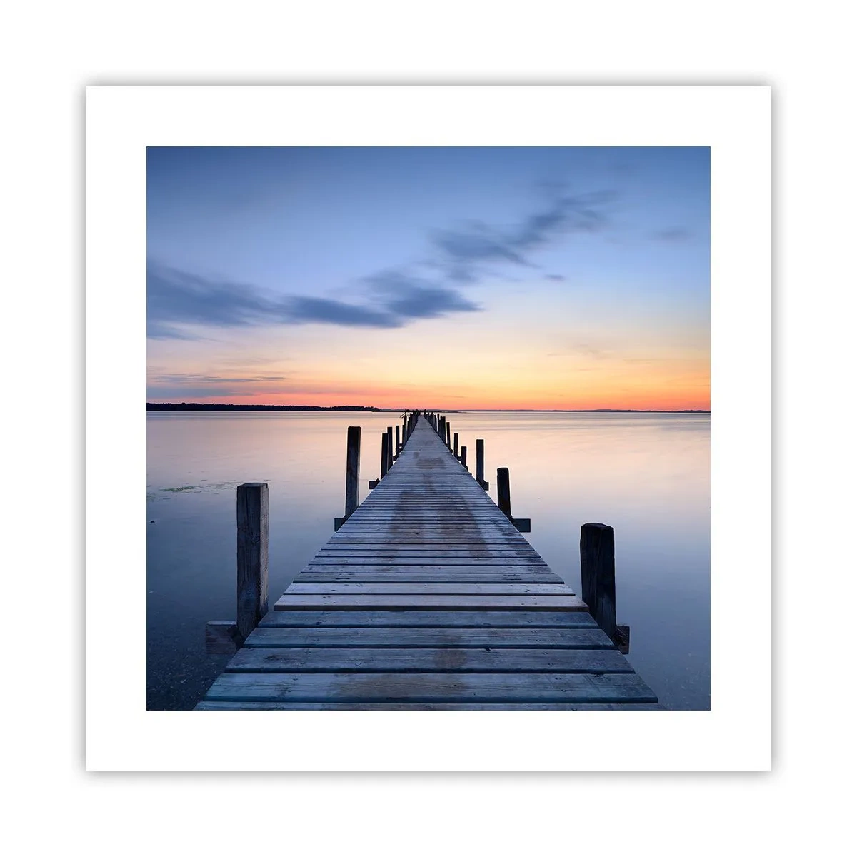 Affisch - Klara solnedgångens ro - 40x40 cm