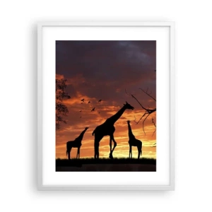 Affisch i vit ram - Liten middag med de närmaste - 40x50 cm