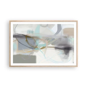 Affisch i ram av ljusek - Dimmig abstraktion - 91x61 cm