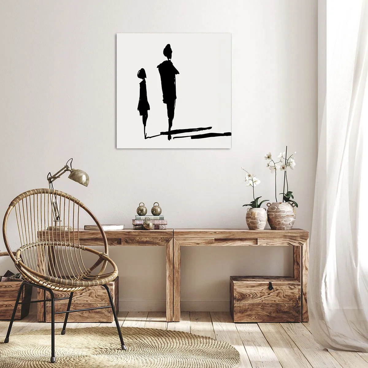 Canvastavla - Bild på duk - Säkert tillsammans? - 60x60 cm