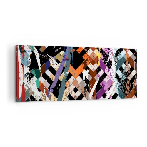 Canvastavla - Bild på duk - Kvadraten - 100x40 cm