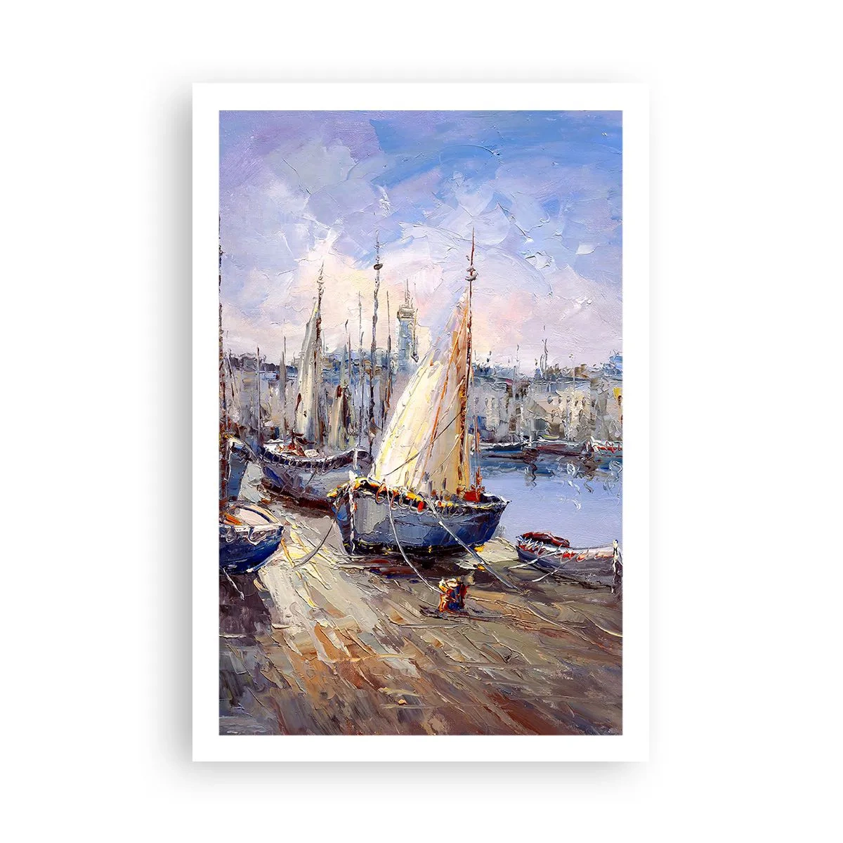 Affisch - Stad vid viken - 61x91 cm