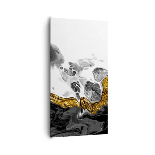 Canvastavla - Bild på duk - Organisk komposition - 65x120 cm