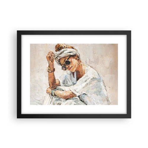 Affisch i svart ram - Porträtt i fullt solljus - 40x30 cm