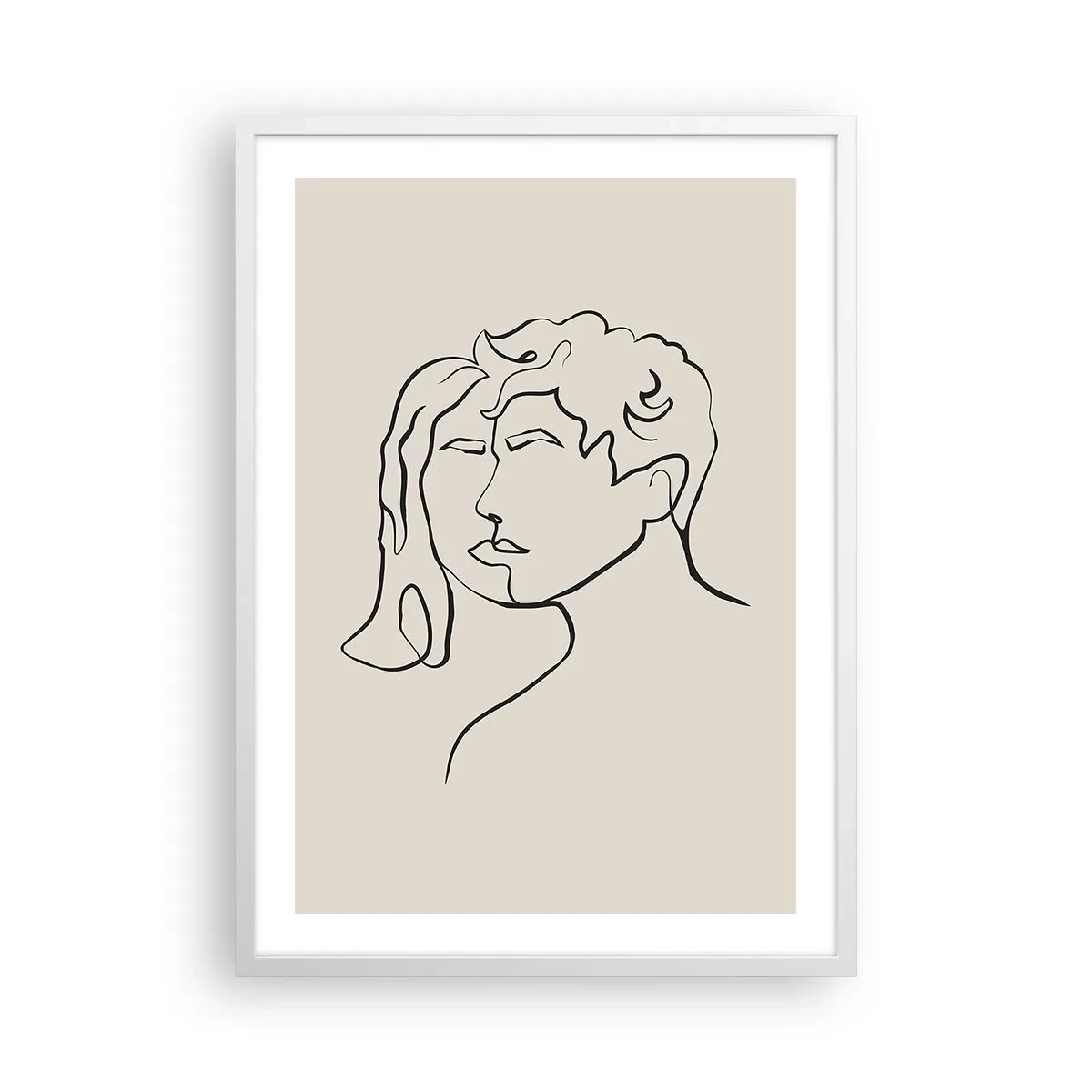 Affisch i vit ram - Och enighet har blivit - 50x70 cm