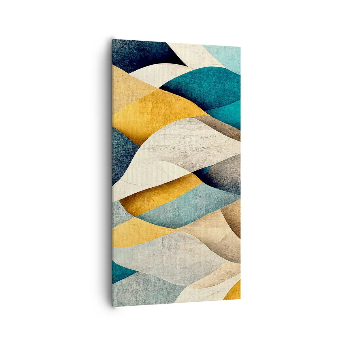 Canvastavla - Bild på duk - Rytm och vågrörelse - 65x120 cm