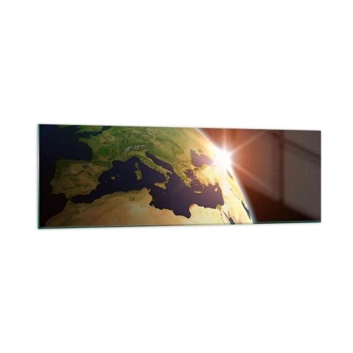 Glastavla - Bild på glas - Soluppgång - 160x50 cm